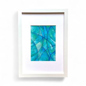 アクリル画 のおすすめ作品・人気作家 抽象画　ターコイズブルー　ブルー　涼しい　自然　ナチュラル ターコイズブルー インテリア絵画 アート