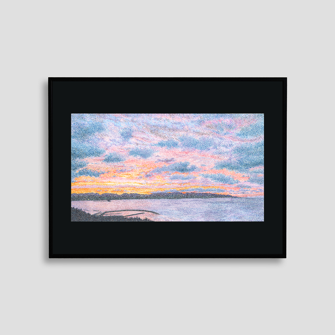 雨晴の夕焼け | Suzuki Mayuko ｜インテリア絵画 アートの専門