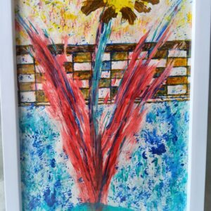 イラスト のおすすめ作品・人気作家 咲いた花，イラスト 地表にでた花 インテリア絵画 アート