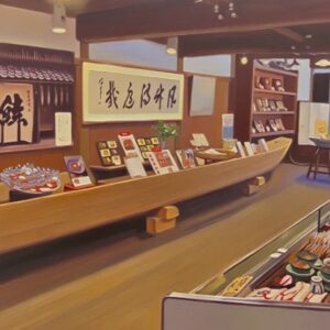 複製画 アートパネル のおすすめ作品・人気作家 和風油絵鮭加工販売店内観伝統的古い木造レトロ食品魚市場日本の風景ノスタルジー歴史職人技 鮭薫る店 インテリア絵画 アート