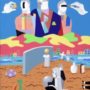 アクリル画 のおすすめ作品・人気作家 人物 カラフル 個性的 過去の産物＝未来への遺産 インテリア絵画 アート