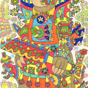 絵画 のおすすめ作品・人気作家 動物 インテリア オリキャラ オリジナル カラフル ナマケモノ メガテリウム モンスター 創作 戦士 精霊 色とりどり 戦士の精霊・メガテリウムタイプ インテリア絵画 アート