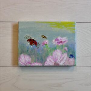 アクリル画 のおすすめ作品・人気作家 てんとう虫 コスモス 絵本 flying up towards the sun インテリア絵画 アート