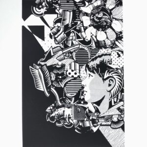 版画 のおすすめ作品・人気作家 チョウチョ　少女　ひまわり　トリックアート ひまわり（ちょうちょと少女） インテリア絵画 アート