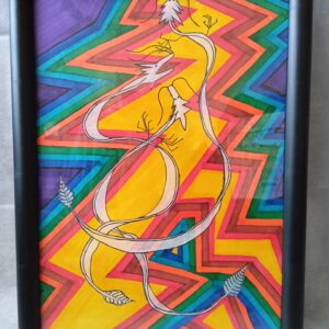 イラスト のおすすめ作品・人気作家 雷雲，龍　イラスト 雷雲🐉と、3頭のなかま インテリア絵画 アート