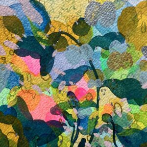 イラスト のおすすめ作品・人気作家 ピンク 抽象 緑 花 黄色 インテリア カラフル ナチュラル 優しい 癒し 笑顔 青 【 step soil 】 インテリア絵画 アート