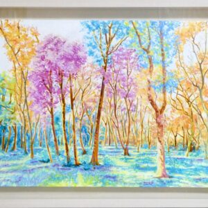 アクリル画 のおすすめ作品・人気作家 森 カラフル 風景画 色彩の森　木々の中で インテリア絵画 アート