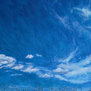 油絵 のおすすめ作品・人気作家 風景画　空　油絵 『心に風が吹く（The wind blows in my mind）』 インテリア絵画 アート