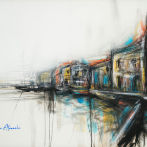 版画 のおすすめ作品・人気作家 抽象 海 旅 港町 風景 エーゲ海の 港町-20250719-s インテリア絵画 アート