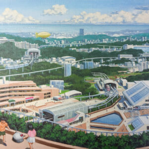 アクリル画 のおすすめ作品・人気作家 SF アクリル画 未来都市 風景画 未来都市　04 インテリア絵画 アート