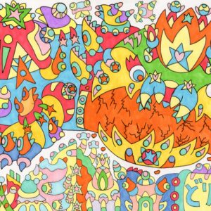 絵画 のおすすめ作品・人気作家 魚 インテリア オリキャラ オリジナル カラフル ダンクレオステウス ドラゴン 創作 古代魚 大食 大食い 大食漢 竜 色とりどり 食 食いしん坊 食べる 龍 何でも食べる竜・ダンクレオステウスタイプ インテリア絵画 アート