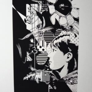 版画 のおすすめ作品・人気作家 ちょうちょ　少女　ひまわり　トリックアート ちょうちょと少女／ひまわり インテリア絵画 アート