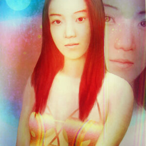 版画 のおすすめ作品・人気作家 人物 女性 宇宙 月と銀河と地球1/5(幻817) インテリア絵画 アート