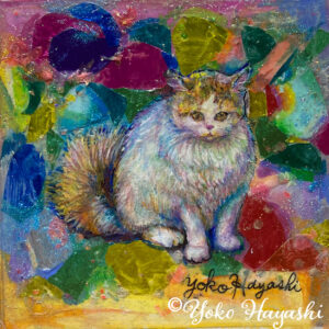 アクリル画 のおすすめ作品・人気作家 猫　アクリル　絵　 Copper eyed lucky cat インテリア絵画 アート