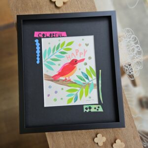 コラージュ のおすすめ作品・人気作家 鳥 アカショウビン インテリア絵画 アート