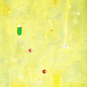 水彩画 のおすすめ作品・人気作家 夜，黄，黄色，水彩，アクリル しゅわしゅわの夜に インテリア絵画 アート