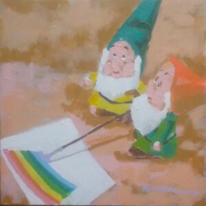 アクリル画 のおすすめ作品・人気作家 童画 虹 インテリア絵画 アート