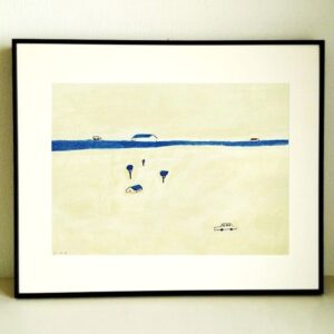 アクリル画 のおすすめ作品・人気作家 アクリルガッシュ アクリル風景 心象風景 水彩絵の具 水色 風景画 ドライブ インテリア絵画 アート