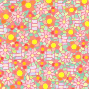 絵画 のおすすめ作品・人気作家 アクリルガッシュ アクリル画 カラフル 花柄 スキップしよう インテリア絵画 アート