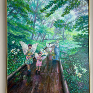 絵画 のおすすめ作品・人気作家 森 油彩 自然 カプリコーン ファンタジー 少女 山百合，森林，天使，精霊，道，緑，ヒーリング，Fine Art，シュルレアリスム， 構想画 風景画 Be yourself【F20号】 インテリア絵画 アート