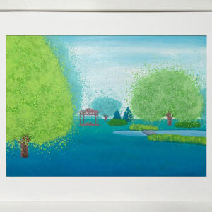 アクリル画 のおすすめ作品・人気作家 森 緑 自然 エメラルド ターコイズ 山 川 青 風景画 緑の公園 インテリア絵画 アート