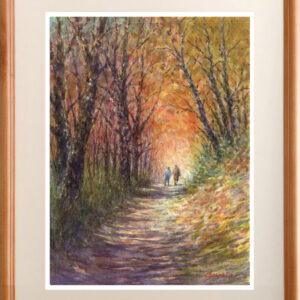 水彩画 のおすすめ作品・人気作家 水彩画原画風景画秋錦秋紅葉森落ち葉 水彩画原画　紅葉の森　＃697 インテリア絵画 アート