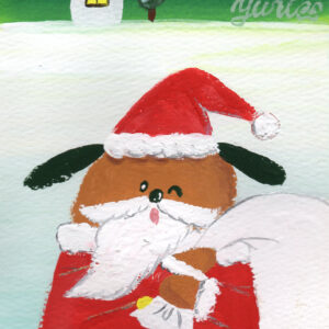 ポストカード の人気おすすめ通販 犬サンタクリスマスanimal ワンちゃんサンタ（ポストカード） インテリア絵画 アート