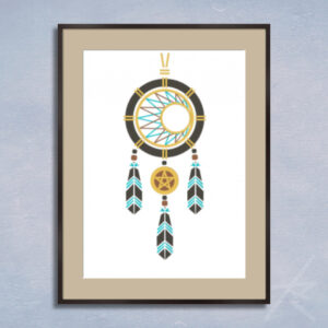 デジタルイラスト のおすすめ作品・人気作家 黒 カラフル デジタルアート 切り絵 夢 幾何学 羽根 貼り絵 青 呼夢叶夢 2 インテリア絵画 アート