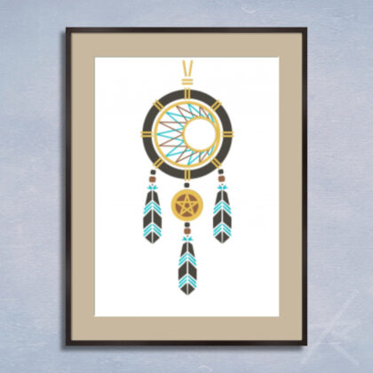 デジタルイラスト のおすすめ作品・人気作家 黒 カラフル デジタルアート 切り絵 夢 幾何学 羽根 貼り絵 青 呼夢叶夢 2 インテリア絵画 アート