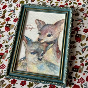 絵画 のおすすめ作品・人気作家 シカ 美味しいものがありそう インテリア絵画 アート