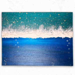 アクリル画 のおすすめ作品・人気作家 抽象画 海 AcrylicPainting art colorful painting Uni UniArt​​ アクリル画 カラフル 抽象 深海 青 波間。 インテリア絵画 アート