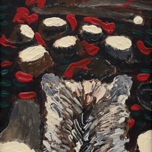 アクリル画 のおすすめ作品・人気作家 熊森環境保護アクリル画 ある日森の中くまさんは嘆いた インテリア絵画 アート