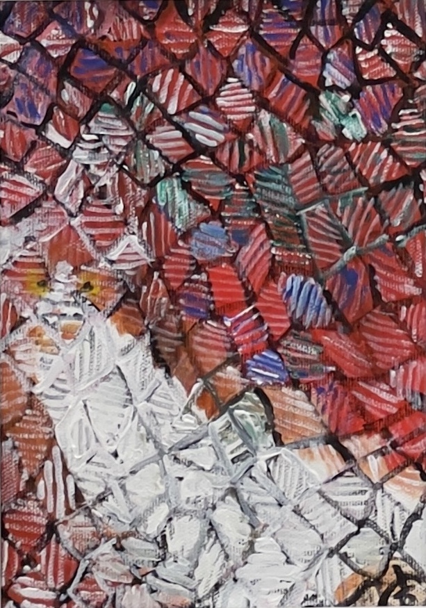 アクリル画 のおすすめ作品・人気作家 猫硝子レトロ硝子昭和レトロ レトロ硝子と猫 インテリア絵画 アート