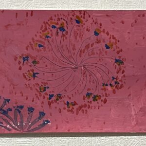 手描きイラスト のおすすめ作品・人気作家 人魂花火彼岸花アクリルイラスト絵画 世界中の人の魂が花火になったものだ インテリア絵画 アート