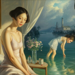 版画 のおすすめ作品・人気作家 人物 女性 夢 過去 風景 幻想回顧 -20250622-h インテリア絵画 アート