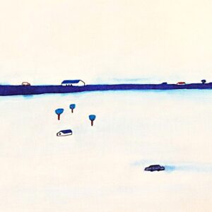 アクリル画 のおすすめ作品・人気作家 blue illust 心象風景 水彩 青 風景 ＢＬＵＥ 帰路 インテリア絵画 アート