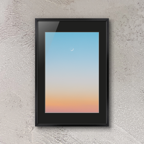 アート写真 のおすすめ作品・人気作家 art crescent moon digital art fine-art moon sunset Twilight アート デジタルアート ファインアート 三日月 夕暮れ 夕焼け 月 Art｜Crescent moon インテリア絵画 アート