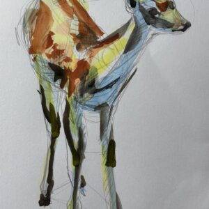 水彩画 のおすすめ作品・人気作家 鹿水彩 鹿 インテリア絵画 アート