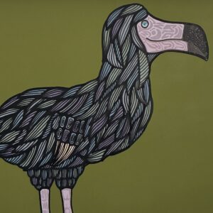 絵画 のおすすめ作品・人気作家 イラスト 動物 緑 鳥 もういない鳥 インテリア絵画 アート