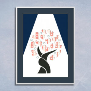 デジタルイラスト のおすすめ作品・人気作家 カラフル デジタルアート ハート 切り絵 幾何学 貼り絵 きらめ木 2 インテリア絵画 アート