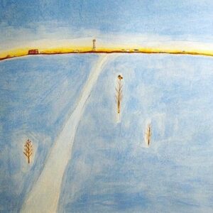 水彩画 のおすすめ作品・人気作家 青，水彩，水彩絵の具，色鉛筆，風景，風景画 暮れてゆく空を眺めて インテリア絵画 アート