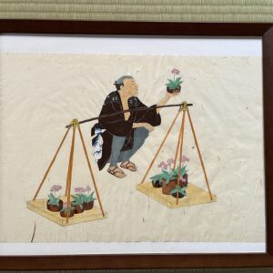 日本画 のおすすめ作品・人気作家 伝統的モチーフ 座敷八景 日本画 江戸時代の伝統的モチーフ「桜草売り」 インテリア絵画 アート