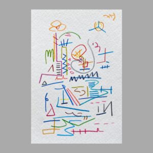 デッサン 素描 のおすすめ作品・人気作家 抽象画 カラフル ドローイング 色鉛筆画 風景画 Curio City-100925 インテリア絵画 アート