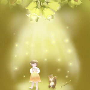 イラスト のおすすめ作品・人気作家 光 黄色 りす Sweet Yellow Light インテリア絵画 アート