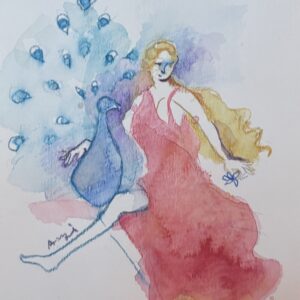 手描きイラスト のおすすめ作品・人気作家 女神　イラスト　水彩　色鉛筆 女神シリーズ -JUNO- インテリア絵画 アート