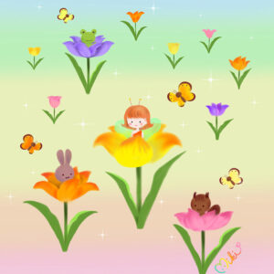 デジタルイラスト のおすすめ作品・人気作家 動物 花 妖精 Ms.Fairy and Friends インテリア絵画 アート