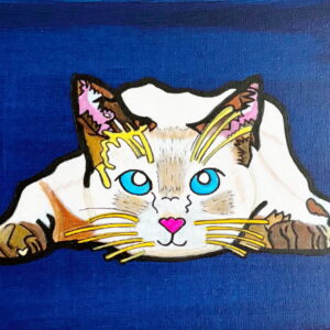 アクリル画 のおすすめ作品・人気作家 猫，イラスト 待ちわびるネコ インテリア絵画 アート