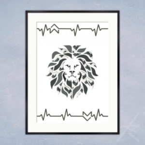 デジタルイラスト のおすすめ作品・人気作家 モノクロ 動物 デジタルアート 切り絵 幾何学 生命 貼り絵 彩命 -SHIN- 1 インテリア絵画 アート