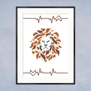 デジタルイラスト のおすすめ作品・人気作家 動物 赤 カラフル デジタルアート 切り絵 幾何学 生命 貼り絵 彩命 -DOU- 1 インテリア絵画 アート