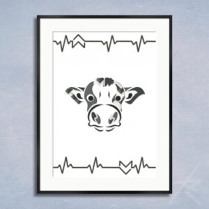 デジタルイラスト のおすすめ作品・人気作家 モノクロ 動物 デジタルアート 切り絵 幾何学 生命 貼り絵 彩命 -SHIN- 2 インテリア絵画 アート